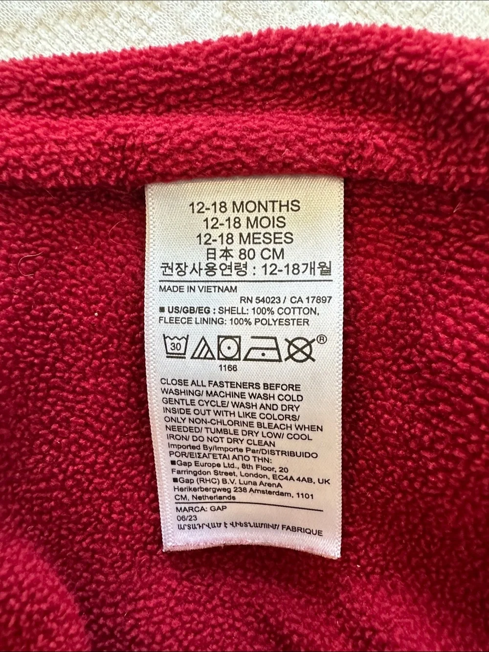 Baby Gap Minnie mouse fleece lined jeans